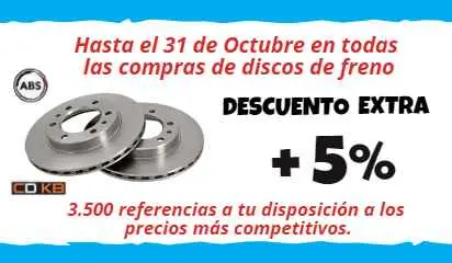 Descuento extra discos de frenos